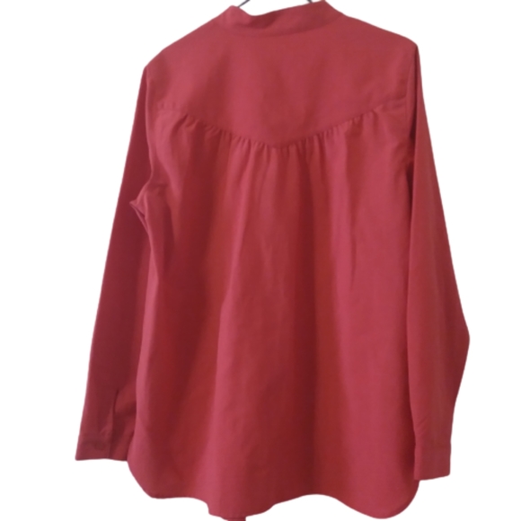 TravelSmith Pintucked Mandarin Collar Tunic, Size Small - Picture 2 of 13